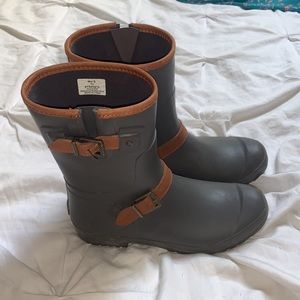 Sperry top sider boots gray brown women size 11 waterproof rubber boots